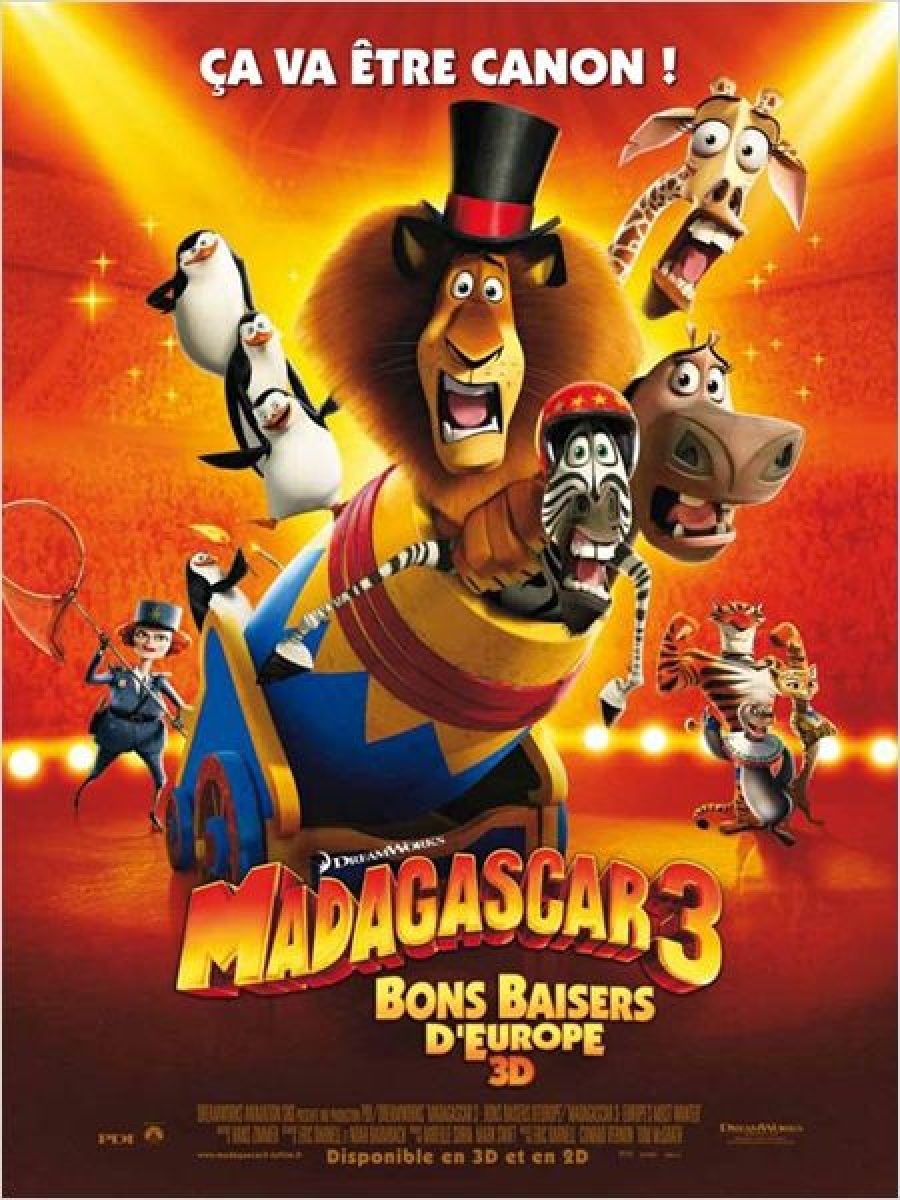 Madagascar 3 : Bons baisers d’Europe (3D)