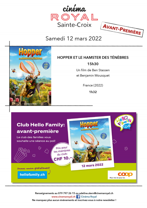 HOPPER ET LE HAMSTER DES TÉNÈBRES (3D) (Avant-Première)