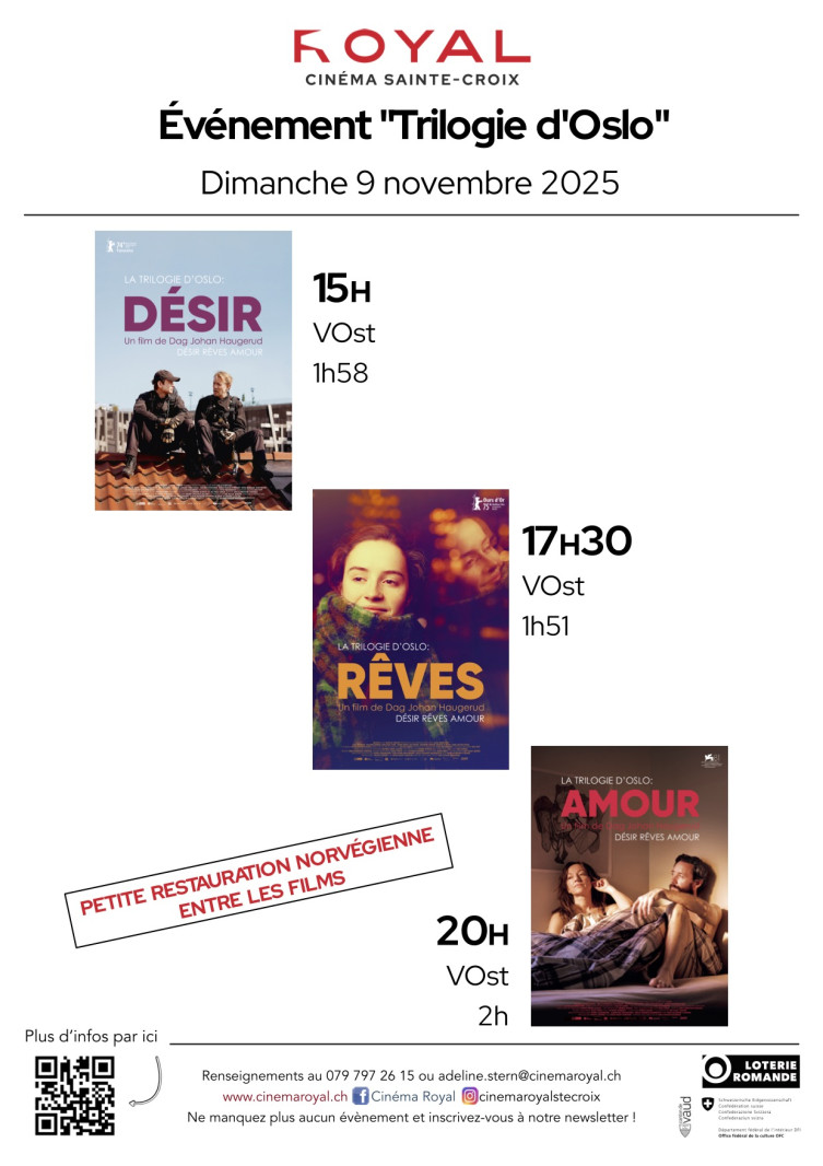 Evénement spécial : « LA TRILOGIE D'OSLO »